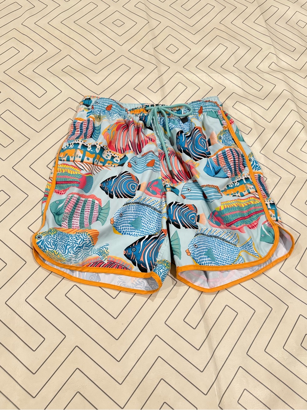 Portomar Linen & Beachwear Fish Swim Trunks